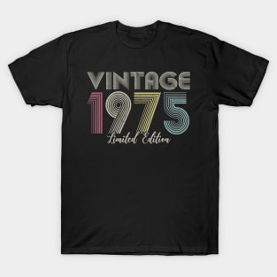 Vintage 1975 Limited Edition Men Women Birthday T-Shirt